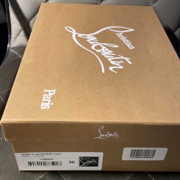 Pink Christian Louboutin patent Bianca 140 mm - Picture 9 of 10